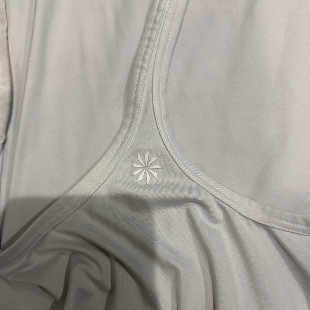 Athleta Ivory Racerback Tank Top Size Small - Picture 6 of 6